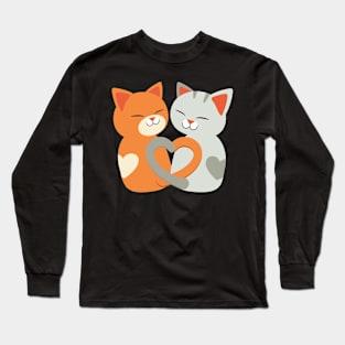 Cat T-Shirt Cats Cat Gift Yin Yang Cats Shirt - Cat Mom Lover Gifts Long Sleeve T-Shirt